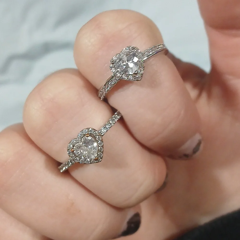 Cute Matching Heart Rings - Picture 3 of 3